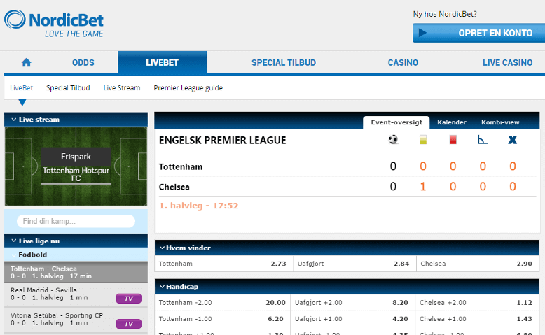 Spil Livebetting hos Nordicbet Spil Livebetting hos Nordicbet