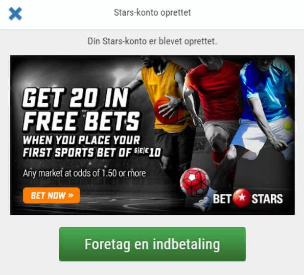 Modtag din Betstars bonus her