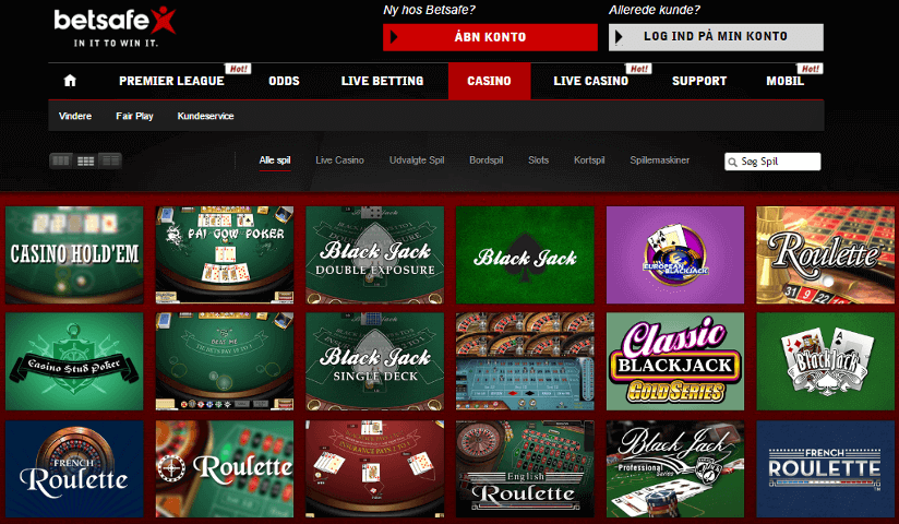 Spil casino og poker ved Betsafe Spil casino og poker ved Betsafe