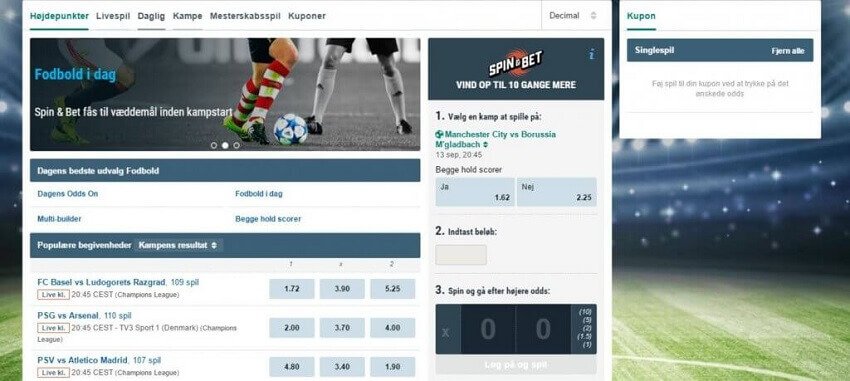 Spænding med Betstars fodboldodds Spænding med Betstars fodboldodds