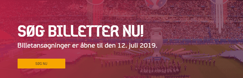 Sidste chance for at købe EM 2020 billetter er 12. juli 2019 EM 2020 billetter