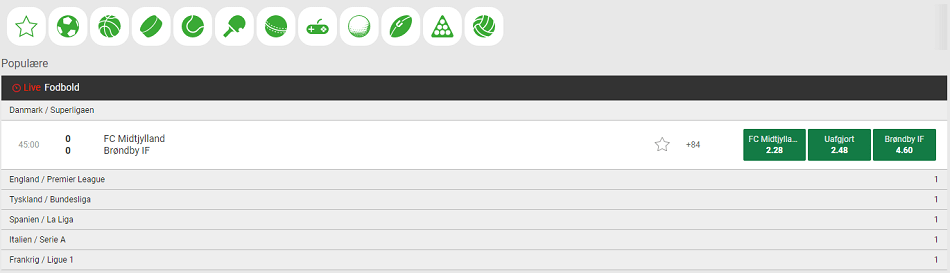 Unibet Live betting