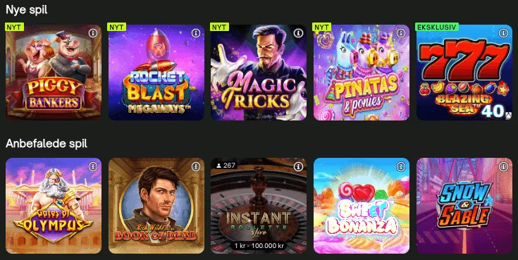 Comeon casino spil