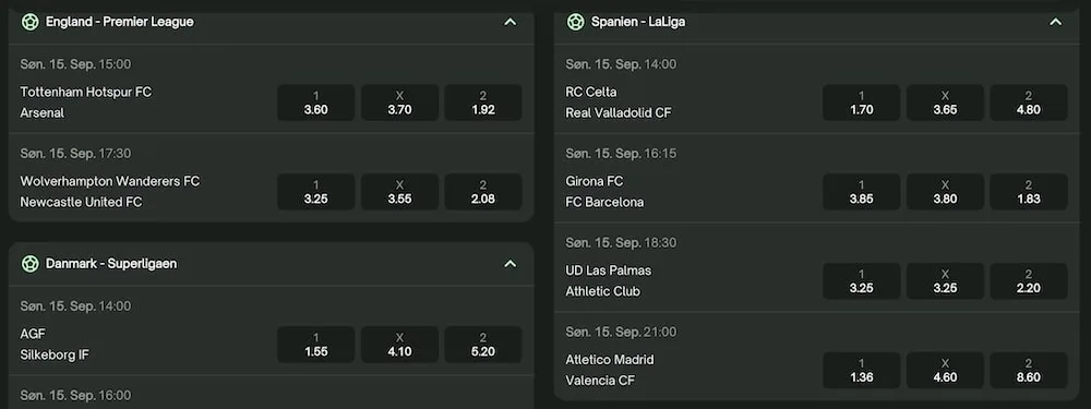 Comeon odds